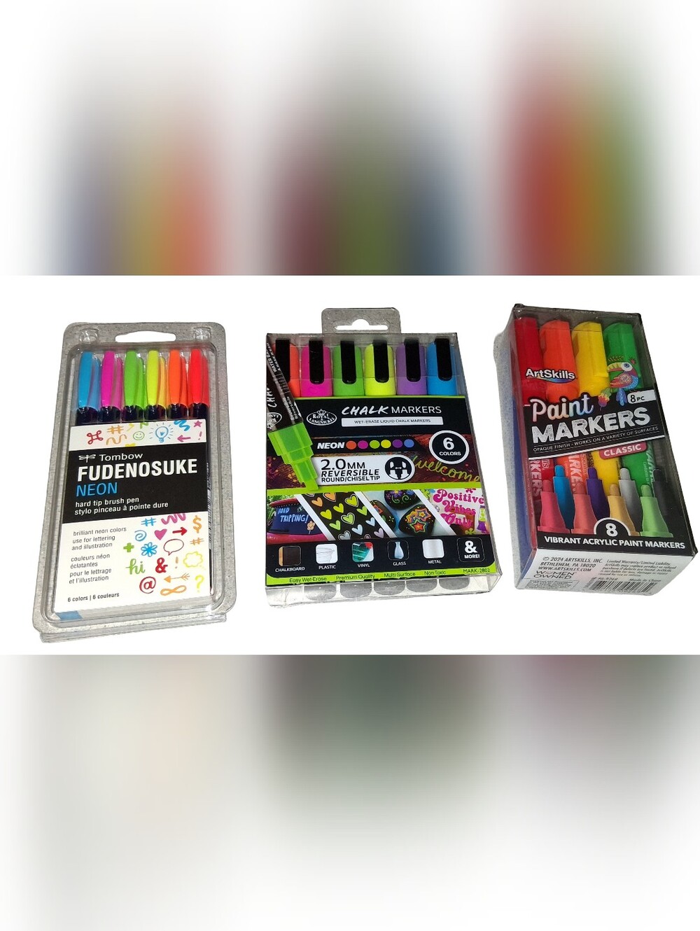 Office: Assorted Markers Lot - Chalk - Neon - Paint